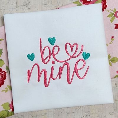 Be Mine embroidery design